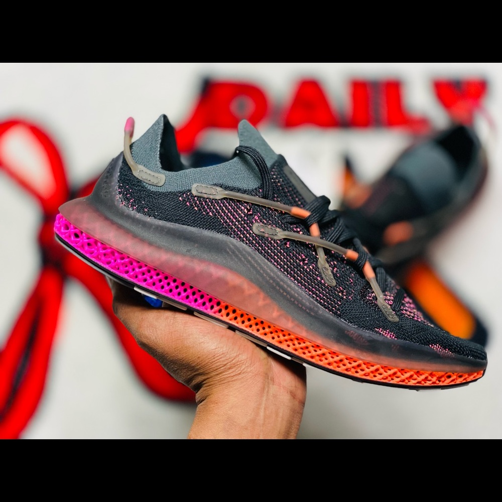 Mens Adidas 4D Fusio Black/Orange/Pink